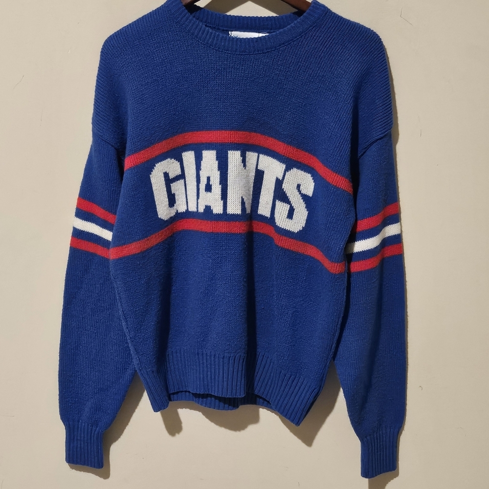 Vintage 80s Cliff Engle New York Giants Bill Parcels Sweater - Size Small